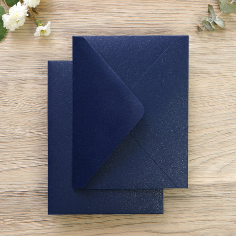 NingsPaper 50 Pieces Navy Blue A1 3.62 × 5.12 Inches Envelopes