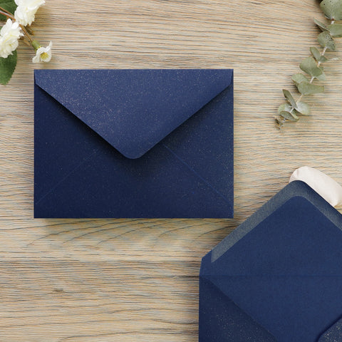 NingsPaper 50 Pieces Navy Blue A1 3.62 × 5.12 Inches Envelopes