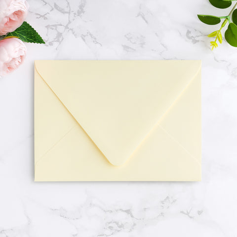 NingsPaper 50 Pieces A7 Euro Flap Envelopes, Cream 5x7 Envelopes
