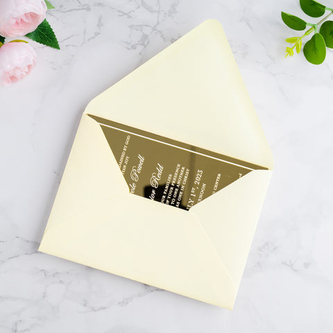 NingsPaper 50 Pieces A7 Euro Flap Envelopes, Cream 5x7 Envelopes