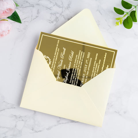 NingsPaper 50 Pieces A7 Euro Flap Envelopes, Cream 5x7 Envelopes