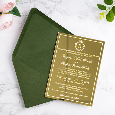 NingsPaper 50 Pieces A7 Euro Flap Envelopes, Olive Green 5x7 Envelopes