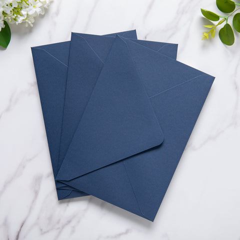 NingsPaper 50 Pieces A8 Envelopes, Large 5x7 Navy Blue Envelopes