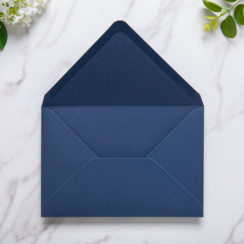 NingsPaper 50 Pieces A8 Envelopes, Large 5x7 Navy Blue Envelopes