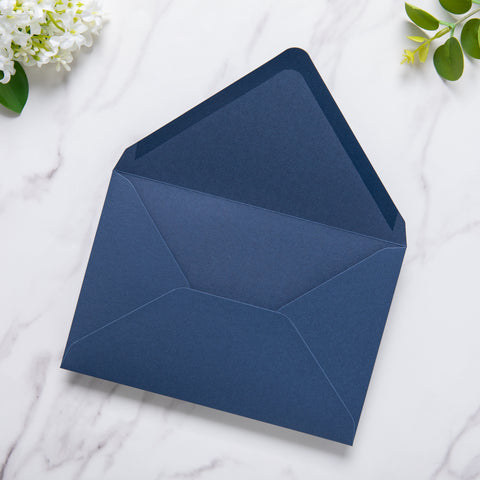 NingsPaper 50 Pieces A8 Envelopes, Large 5x7 Navy Blue Envelopes