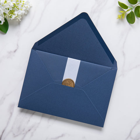NingsPaper 50 Pieces A8 Envelopes, Large 5x7 Navy Blue Envelopes