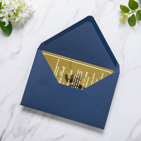 NingsPaper 50 Pieces A8 Envelopes, Large 5x7 Navy Blue Envelopes