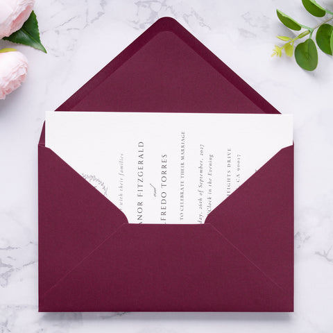 NingsPaper A9 Envelopes, 5.75 x 8.75'' Burgundy Wedding Mailing Envelopes