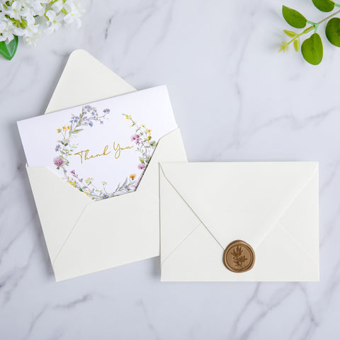 NingsPaper 50 Pieces Ivory A2 Envelopes for 4.25×5.5 Cards
