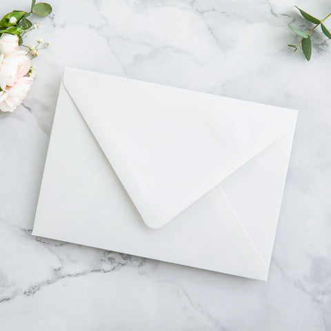 NingsPaper 50 Pieces  A7 Envelopes, Euro Flap 5x7 Ivory Envelopes