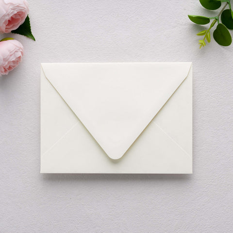 NingsPaper 50 Pieces  A7 Euro Flap Gold Foil Liner Envelopes, 5x7 Ivory Envelopes