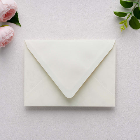 NingsPaper 50 Pieces  A7 Euro Flap Gold Foil Liner Envelopes, 5x7 Shiny Ivory Envelopes