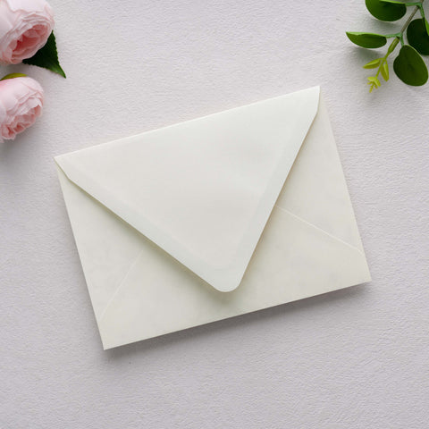 NingsPaper 50 Pieces  A7 Euro Flap Gold Foil Liner Envelopes, 5x7 Shiny Ivory Envelopes