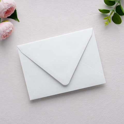 NingsPaper 50 Pieces  A7 Euro Flap Gold Foil Liner Envelopes, 5x7 White Envelopes