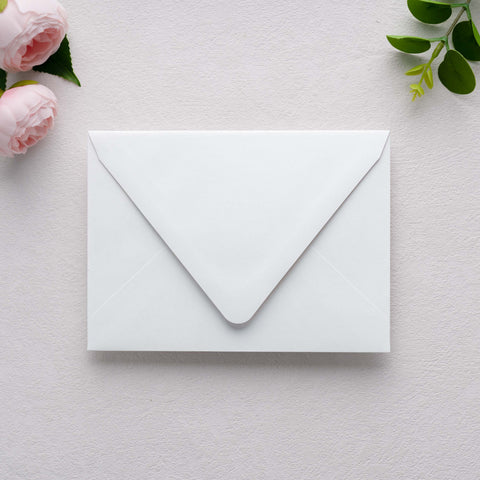 NingsPaper 50 Pieces  A7 Euro Flap Gold Foil Liner Envelopes, 5x7 White Envelopes