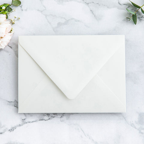NingsPaper 50 Pieces  A7 Envelopes, Euro Flap Liner 5x7 Ivory Boho Envelopes