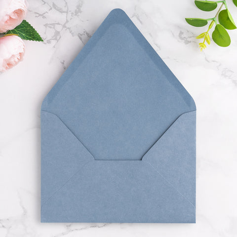 NingsPaper 50 Pieces A7 Euro Flap Envelopes, Dusty Blue 5x7 Envelopes