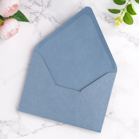 NingsPaper 50 Pieces A7 Euro Flap Envelopes, Dusty Blue 5x7 Envelopes