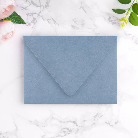 NingsPaper 50 Pieces A7 Euro Flap Envelopes, Dusty Blue 5x7 Envelopes
