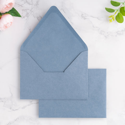 NingsPaper 50 Pieces A7 Euro Flap Envelopes, Dusty Blue 5x7 Envelopes
