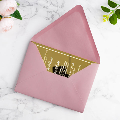 NingsPaper 50 Pieces A7 Euro Flap Envelopes, Dusty Rose 5x7 Envelopes