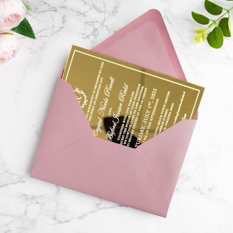 NingsPaper 50 Pieces A7 Euro Flap Envelopes, Dusty Rose 5x7 Envelopes