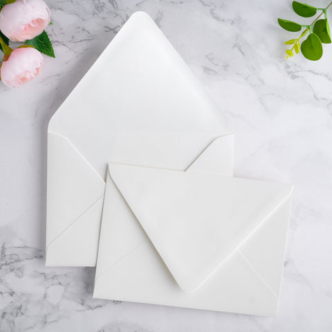 NingsPaper 50 Pieces A7 Euro Flap Envelopes, Ivory 5x7 Envelopes