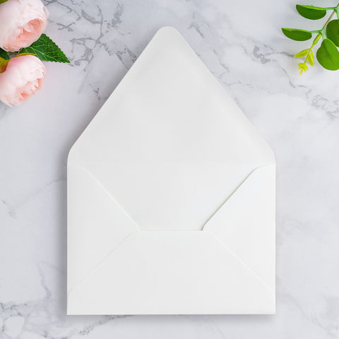 NingsPaper 50 Pieces A7 Euro Flap Envelopes, Ivory 5x7 Envelopes