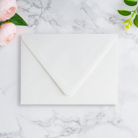 NingsPaper 50 Pieces A7 Euro Flap Envelopes, Ivory 5x7 Envelopes
