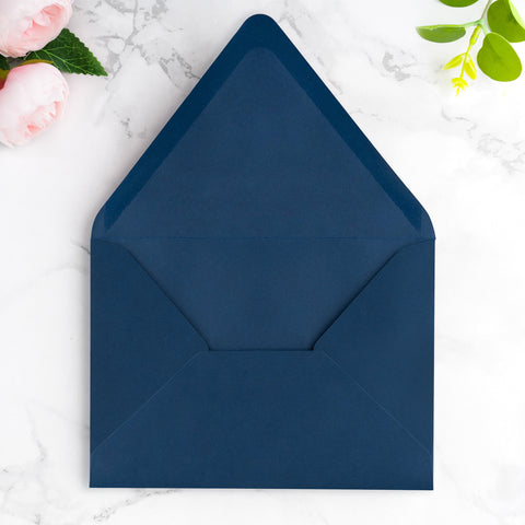 NingsPaper 50 Pieces A7 Euro Flap Envelopes, Navy Blue 5x7 Envelopes