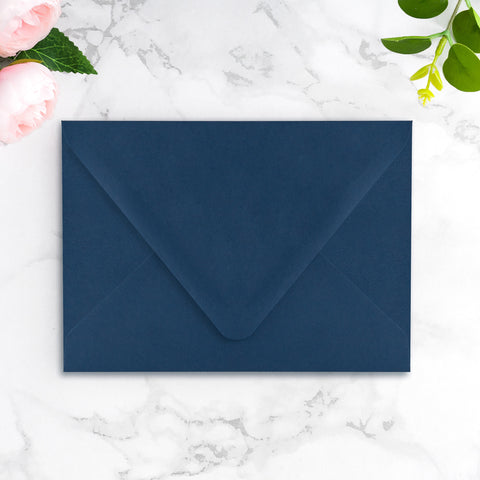 NingsPaper 50 Pieces A7 Euro Flap Envelopes, Navy Blue 5x7 Envelopes