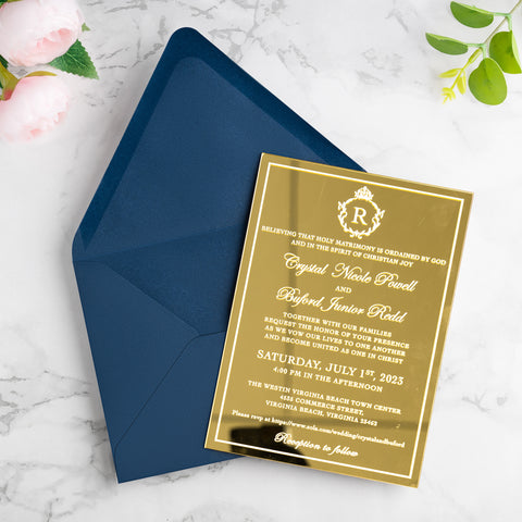 NingsPaper 50 Pieces A7 Euro Flap Envelopes, Navy Blue 5x7 Envelopes