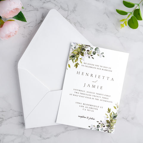 NingsPaper 50 Pieces A7 Euro Flap Envelopes, White 5x7 Envelopes