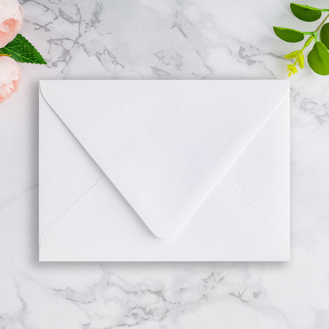 NingsPaper 50 Pieces A7 Euro Flap Envelopes, White 5x7 Envelopes