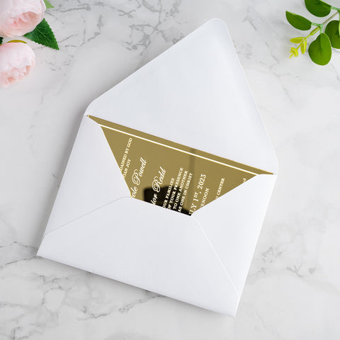 NingsPaper 50 Pieces A7 Euro Flap Envelopes, White 5x7 Envelopes