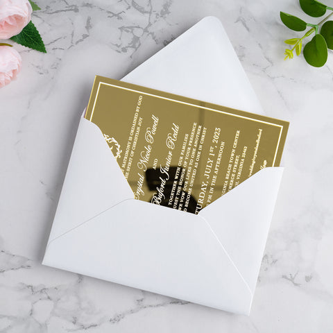 NingsPaper 50 Pieces A7 Euro Flap Envelopes, White 5x7 Envelopes