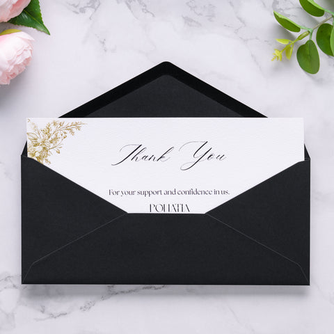 NingsPaper 50 Pieces #10 Business Envelopes, Black 4-1/8 x 9-1/2 Inches