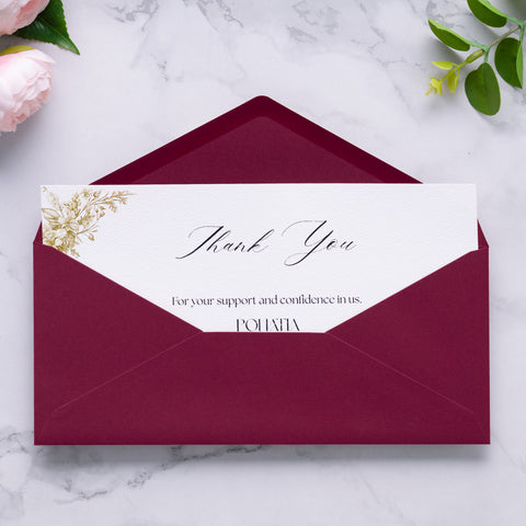 NingsPaper 50 Pieces #10 Business Envelopes, Burgundy 4-1/8 x 9-1/2 Inches