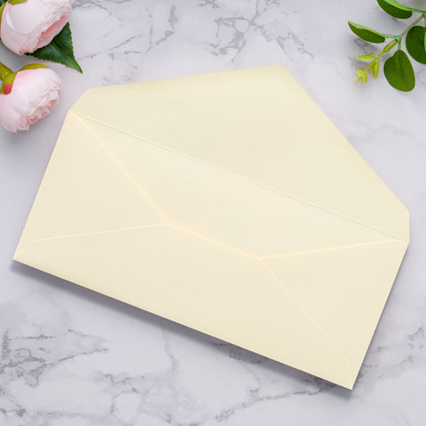 NingsPaper 50 Pieces #10 Business Envelopes, Cream 4-1/8 x 9-1/2 Inches
