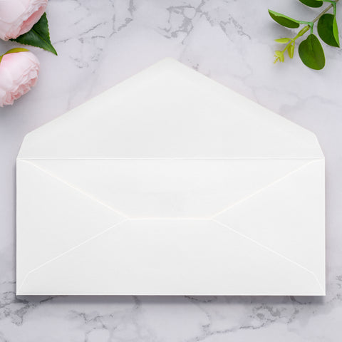 NingsPaper 50 Pieces #10 Business Envelopes, Ivory 4-1/8 x 9-1/2 Inches