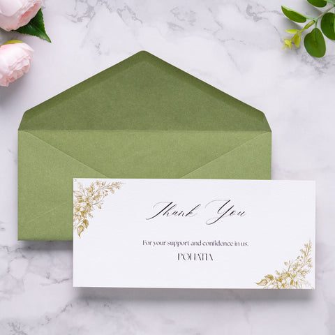NingsPaper 50 Pieces #10 Business Envelopes, Sage Green 4-1/8 x 9-1/2 Inches