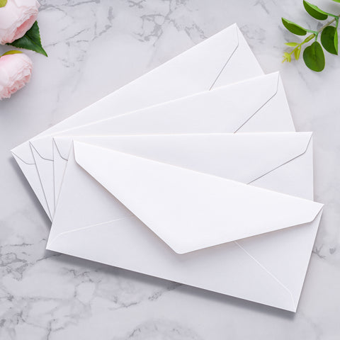 NingsPaper 50 Pieces #10 Business Envelopes, White 4-1/8 x 9-1/2 Inches