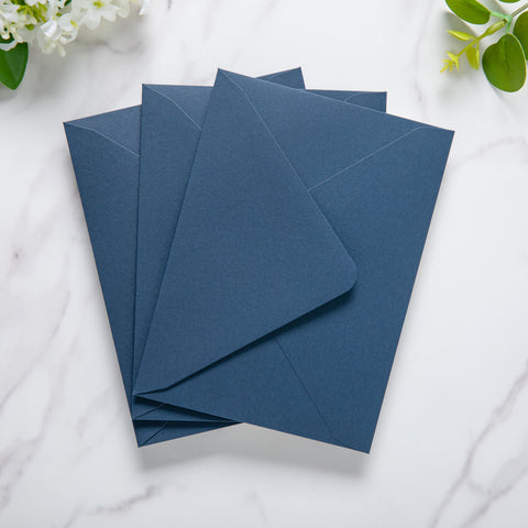 NingsPaper 50 Pieces Navy Blue A6 Envelopes 4 x 6 Envelopes with Gold Stickers