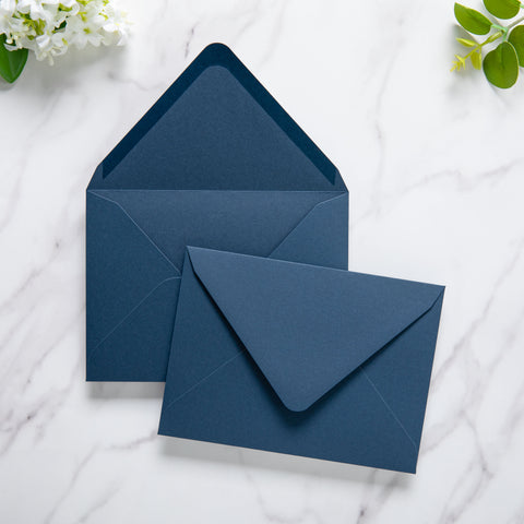 NingsPaper 50 Pieces Navy Blue A6 Envelopes 4 x 6 Envelopes with Gold Stickers
