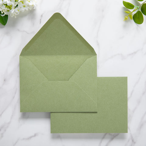 NingsPaper 50 Pieces Sage Green A6 Envelopes 4 x 6 Envelopes with Gold Stickers