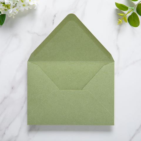 NingsPaper 50 Pieces Sage Green A6 Envelopes 4 x 6 Envelopes with Gold Stickers
