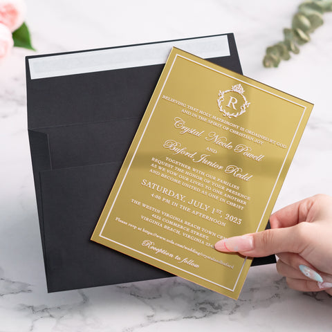 NingsPaper 50 Pieces  A7 5 x 7'' Black Self Seal Envelopes