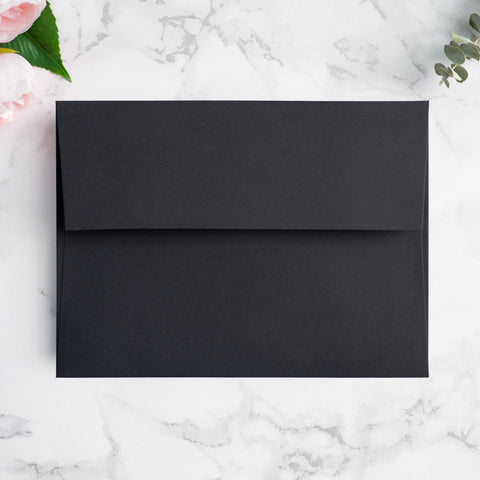 NingsPaper 50 Pieces  A7 5 x 7'' Black Self Seal Envelopes