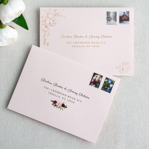NingsPaper 50 Pieces  A7 5 x 7'' Blush Pink Self Seal Envelopes