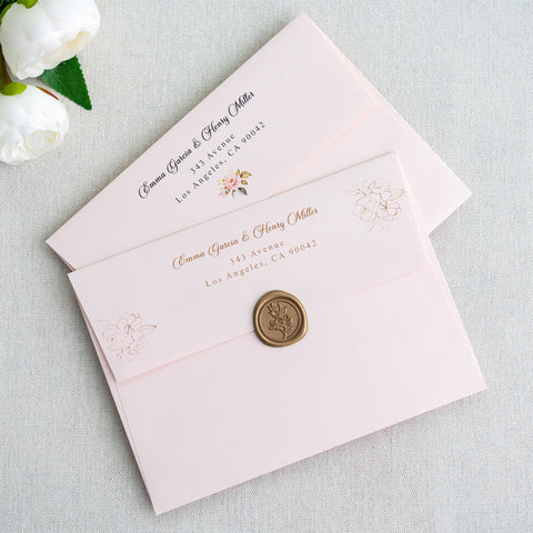 NingsPaper 50 Pieces  A7 5 x 7'' Blush Pink Self Seal Envelopes